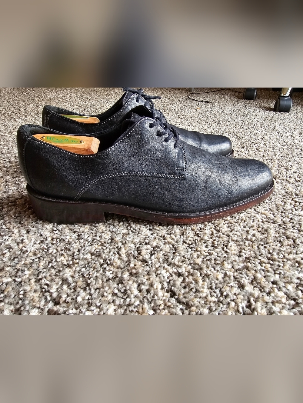 Cole Haan Men’s Black Leather Derby Shoes
